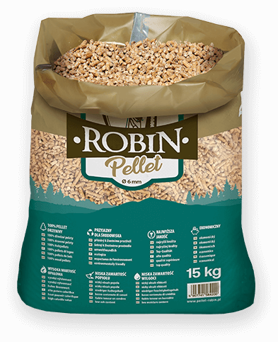worek pelletu opałowego Robin do kupienia w Ciechocinku lub sklepie internetowym